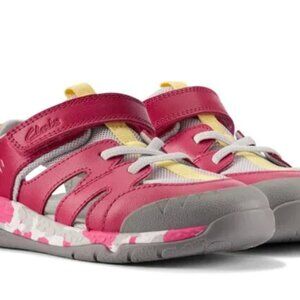 Clark's‎ Steggy Roar Pink Sandal Size 11W youth